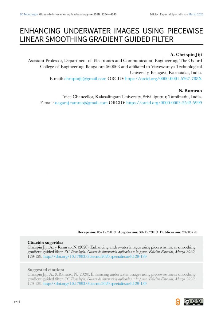 Enhancing underwater images using piecewise linear smoothing gradient